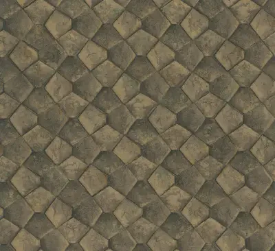 Waterford Gold Tiled Wallpaper