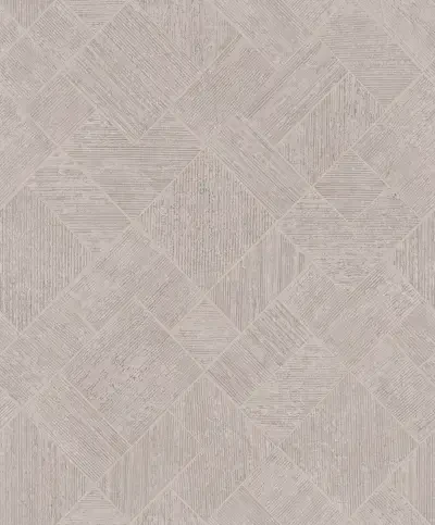 Marquetry Grey Tile Wallpaper