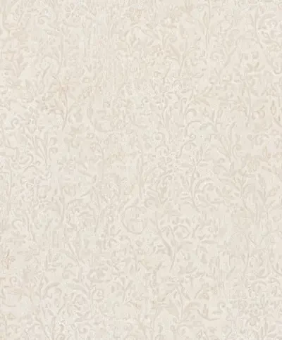 Sculpted Floral Beige Relief Wallpaper
