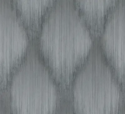 Starfall Pewter Metallic Ikat Wallpaper