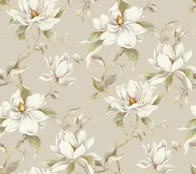 Garden Jewels Linen Wallpaper